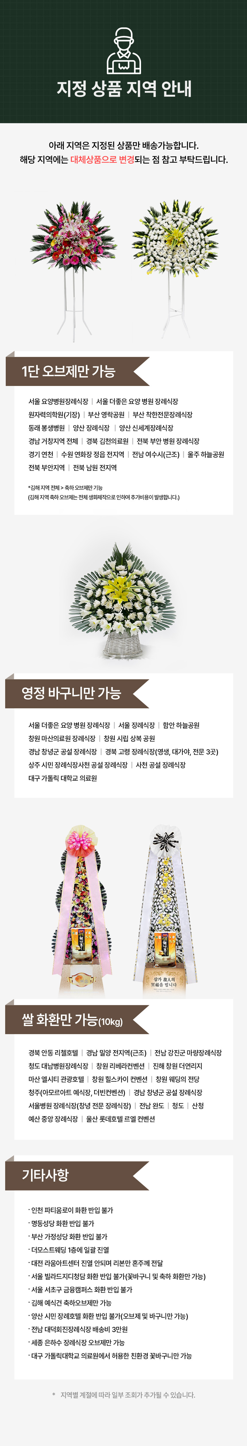 지정상품 배송안내 